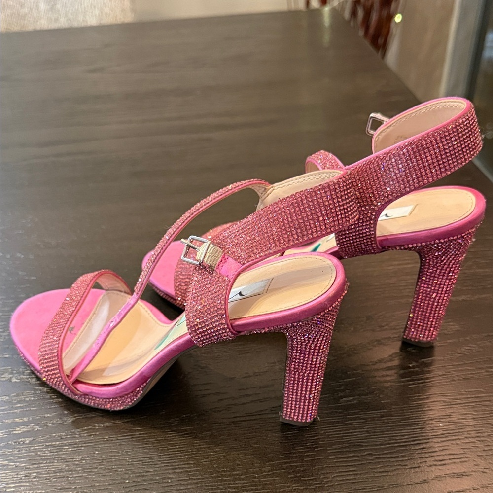 Nina Pink Glitter Heels